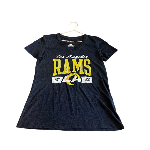 NFL Woman's Los Angeles Rams Football T-shirt size small v neck - Picture 1 of 5